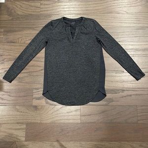 LOFT Grey Mixed Media Tunic - Size XS